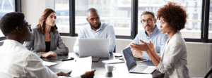 Group of Employees Engaged In a Workplace Meeting